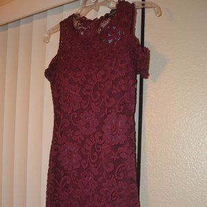 Ambiance - Plum Lace Cocktail Dress